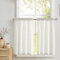 TOPICK Blickdicht Scheibengardinen Küche Beige Bistrogardine mit Tunnelzug Gardinen Kurz mit Waffel Muster Halbtransparente Küchengardinen für Kleine Fenster Wohnmobil Landhaus 2er Set 90Bx90H cm