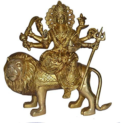 Durga Idol in Messing / Ambe MATA Statue / Hindu-Religion Gott Skulptur