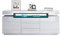 Senvoziii LED Sideboard Cupboard Cabinet High Gloss 2 Doors 3 Drawers Storage with Open Case TV Stand Unit for Dining Room Living Room Kitchen
