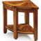 TEAKMAMA Panca da doccia angolare in teak, sgabelli da doccia da 45,7 cm, per doccia interna, panca angolare in teak, sedia da bagno impermeabile, sedile da bagno con ripiano portaoggetti, montaggio