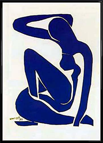 1art1 Henri Matisse Poster Kunstdruck Bild und Kunststoff-Rahmen - Blauer Akt (70 x 50cm)