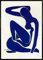 1art1 Henri Matisse Poster Kunstdruck Bild und Kunststoff-Rahmen - Blauer Akt (70 x 50cm)