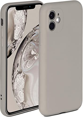 ONEFLOW Soft Case für iPhone 11 Hülle aus Silikon mit Kameraschutz, Silikonhülle mit erhöhtem Schutz fürs Display, Backcover Schutzhülle, weiche Handyhülle, Taupe