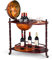 GIANTEX Portavino con Ruote Flessibili, Mobile da Bar con Globo, Carrello Portabottiglie Mappamondo in Legno, con Figura Nautica Vintage, per Casa, Ristorante e Hotel, 70 x 45 x 88 cm