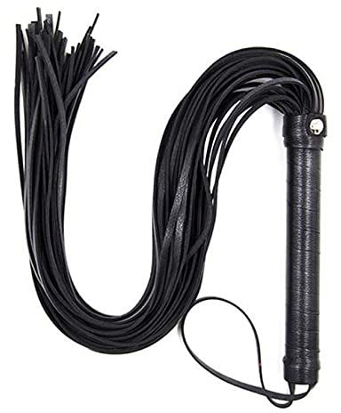 Cobeky Faux Leather Pimp Whip Racing Fusta Party Flogger Queen Black Horse Riding Whip