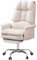 Chefsessel bürostuhl ergonomisch Home Reclining Gaming Chefsessel Büro bequem Computerstuhl mit Fußstütze/Schwammkissen Drehsessel aus PU-Leder, Belastung 150 kg ( Color : Beige , S : 60*114-126cm )