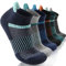 Merino Wool Ankle Hiking Socks Compression Warm Thermal Winter Thick Cushion Running Moisture Wicking No Show Socks Gifts Stocking Fillers for Women Men 6 Pairs(Color Mix,M)