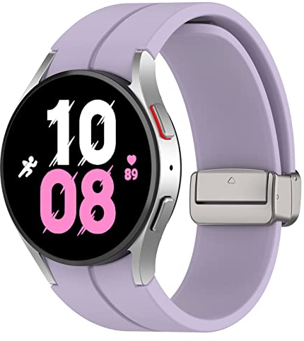 20 mm SchnellverschlussArmband für Samsung Galaxy Watch 54 Armbänder 44 mm 40 mm für Damen und Herren, Magnetverschluss, verstellbares Sportarmband für Galxy Watch 5 Pro 45 mm4 Classic 42 mm 46