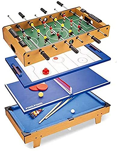 Multi-Function 4 in 1 Steady Combo Game Table, Hockey Table, Soccer Foosball Table, Pool Table, Table Tennis Table, Ideal Gift