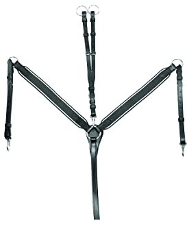 Uke Elastisches Brustgeschirr und Martingal Cob1, Schwarz