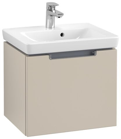 Villeroy & Boch Waschtischunterschrank Subway 2.0 A685, Farbe: Soft Grey, Griff Chrom glänzend