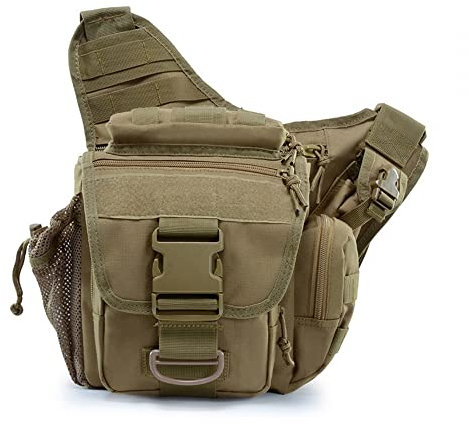 Tactical Messenger Range Pack,Wasserdicht Molle Cross Body Pack Gepolstert Military Schultertasche für Wandercamp