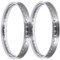 Set: 2x Felge 1,5 x 16 Alufelge poliert - für Simson S50, S51, KR51 Schwalbe, SR4