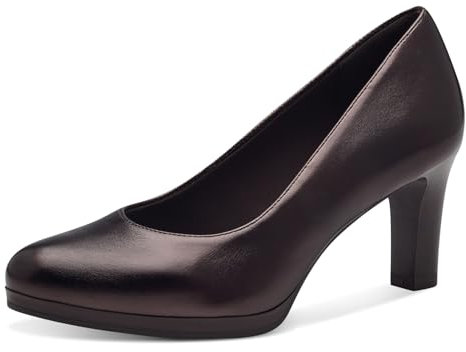 Tamaris Damen Klassische Ballerinas, Frauen Flats,TOUCHit-Fußbett,Slip-ons,klassisch elegant,Ballerinen,Pumps,Halbschuhe,Slipper,Mocca Metall.,38 EU