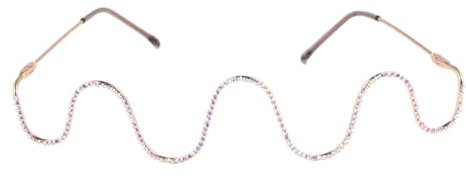 WRITWAA 1paar Dekorativer Brillenrahmen Halbtransparentem Design Und Bunten Strasssteinen Für Fotos Und Festliche Anlässe