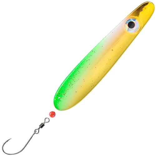 Troutwerk Inline Blinker 22g 7,4cm - Meerforellenblinker, Troutwerk Farbe:grünweiß/goldfarben