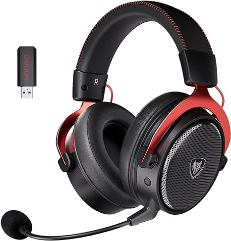NUBWO Wireless Gaming Headset,2.4GHz & Bluetooth 5.3 Technology