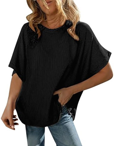 Generico Blusa Donna Elegante Bianca Chiffon Camicia Lunga Donna Elegante Maglietta Fucsia Donna Maniche Lunghe T Shirt Donna Cotone Manica Corta T Shirt Sportiva Donna Lunga