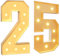 Numéros lumineux pour décoration de fête, lumières géantes à DEL en mosaïque - Panneau de mousse prédécoupé pour Saint-Valentin, anniversaire, Noël, Nouvel An - 120 cm - 1,2 m - Numéro 25