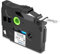 Cruxer 1er-Packung Kompatibel für Brother P-touch TZe-FX211 Flexible ID Ausweis Laminierte Bänder，Schwarz auf Weiß 0,23'' 6mm x 8m Schriftband Ersatz für Brother PT-H110 PT-D410 PT-E110VP