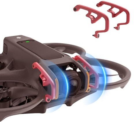 Avata 2 Stoßstangenschutz aus Aluminiumlegierung – Lichtkameraschutzstange für DJI Avata 2, Schutz-Kit (Bumper Rot)