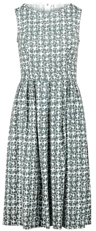 Vera Mont Damen Sommerkleid tailliert 38, White/Dark Green