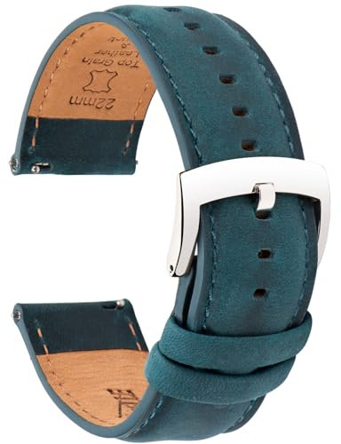 CORROPELLE Leder Uhrenarmbänder Schnellverschluss 18mm 19mm 20mm 21mm 22mm, Vintage Eleganten Hochwertige Ersatz Leder Armband für Damen und Herren, Uhr und Smartwatch