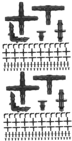 Gatuida 2 Ensembles Accessoires d'arrosage tuyau extensible connecteur raccords dehors tuyau d'arrosage tuyau d arrosage kit de raccord cannelé raccord cannelé pour tuyau PVC Black