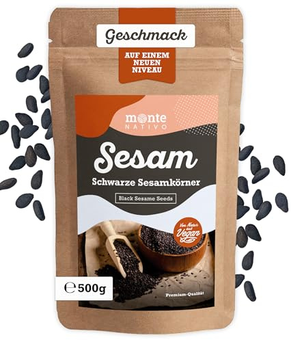 Sésamo Negro Monte Nativo (500g) - Semillas de Sesamo negro | Especias suavemente secas y aromáticas ideales para Cocinar y Condimentar