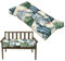 Waterproof 2-Seater Garden Bench Cushion 130x50cm with Non-Slip Straps - Patio Furniture Replacement Pad for Indoor & Outdoor Benches, Dining & Kitchen Seats, Swing Chair (Green Leaves)