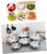 LIGIGWASH 6 Piezas Tazón De Sopa De Acero Inoxidable Tazones Para Mezclar Con Tapas Vajilla Tazones Para Batidora Mezclar Tazones Con Tapa Tazón De Sopa Grande Largo Cocinando Sopera Plata