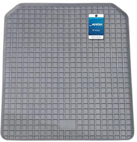 PETEX Schalenmatte aus Gummi, 48,5 x 57 cm, Antirutschmatte universal für hintere Auto Fußräume, grau