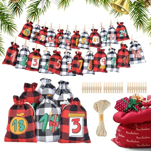 Leere Adventskalender,Leuchtend Und Wiederverwendbar Für Weihnachten 2025 | Leere Partygeschenk Zug- Für Leckereien Schokolade Partygeschenke Feiertag Hochzeit Kinder Erwachsene
