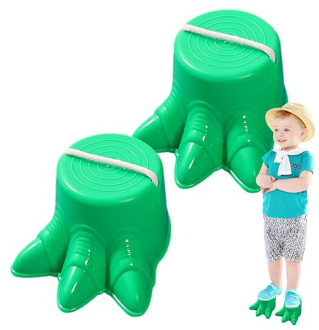 Generisch Gehende Stelzen für Kinder – Dinosaurier-Fußbecher, klassisches | Picknickspiel | Jugend-Gleichgewichtsentwicklungs-Fähigkeitstrainingsset, Kinder-Koordinationsspiel-Herausforderungs-Aktivitä