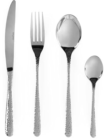 Salter Soho Cutlery Set, 16 Piece, 4 Place Setting | 18/0 Stainless Steel, Mirror Polished Finish, Dishwasher Safe, Includes 4 Knives 4 Forks 4 Table Spoons 4 Tea Spoons