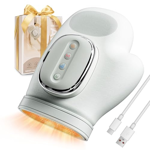 Relivn Hand Massager Airbag,Hand Warmer for Arthritis&Air Compression Hand Massager,3 Massages/3 Temperatures/5 Levels/Auto Timer/Rechargea,Carpal Tunnel & Joint Pain Palm Massager