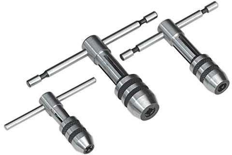 Sealey AK9799 General Purpose T-Handle Tap/Tapping/Reaming Wrench Set 3pc New