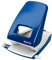 Leitz Starker Büro Locher aus Metall, Für 40 Blatt, Anschlagschiene mit Formatangaben, Ergonomisches Design, blau, 51380035