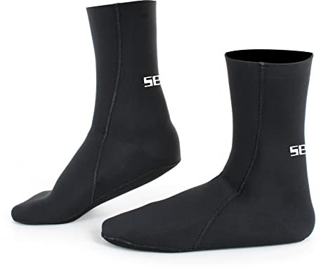 Seac Unisex-Erwachsene Standard 2.5 mm Neopren Tauchsocken, Schwarz, XL