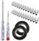 com-four® 6-teiliges VDE Spannungsprüfer Set 110-250V mit Isolierband und 12-polige Lüsterklemme für Haushaltsinstallationen, Kabelsätze & Elektroanschlüsse (6-teilig - Spannungsprüfer-Set)