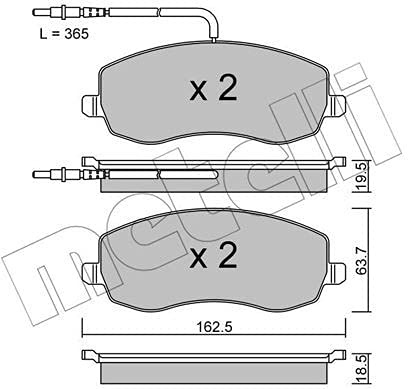 metelligroup 22-0847-0 - Made in Italy - Bremsbeläge