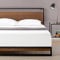 Zinus Suzanne Double Bed frame - Bed 135x190 cm - 18 cm Height - Bamboo and Metal Platform Bed frame with Wood slat support - Chestnut Brown