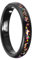 Vakki Männer/Frauen Ring Schwarz Wolfram mit Opal 4mm Kuppelring Modeschmuck Eheringe Partnerring Größe 61(19.4)