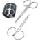Melwey Pack of 2 Curved & Rounded Blunt Tip Stainless Steel Small Scissors for Eyebrows & Eyelashes, Beard Trimming & Moustache, Baby Nails, Nose & Facial Hair
