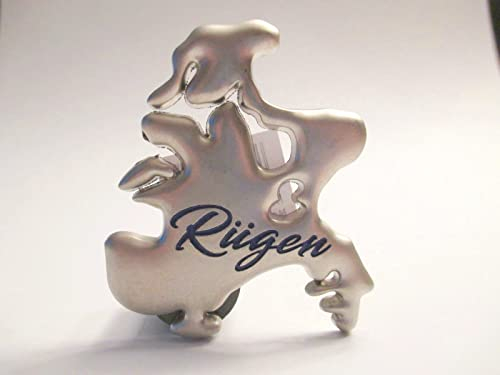 Rügen Ostsee Inselumriß Metall Magnet Germany Deutschland Souvenir