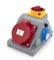 ELS Elektrotechnika Baustromverteiler Steckdosenverteiler Wandverteiler mit Schalter 0-1 und 1x CEE 32A & Schuko Steckdose 1x 230V, IP 44, Verkabelt, Anschlussfertig, Werkstatt & Garage.