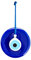 Erbulus 8,9 cm Glas Blau Evil Eye Wandbehang Ornament – Evil Eye Decor – türkisches handgefertigtes Nazar-Amulett – Heimschutz Charm – Evil Eye Wanddekoration Amulett in einer Box