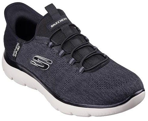 Skechers Summits Key Pace Hands Free Slip-ins Chaussures à enfiler pour homme, noir/noir, 11 Wide