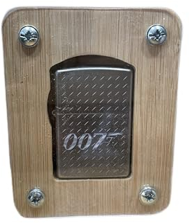 LiftWood Zippo Display Rahmen für Sammlerstücke mit Plexiglasschutz, Bambusholz, Hellbraun