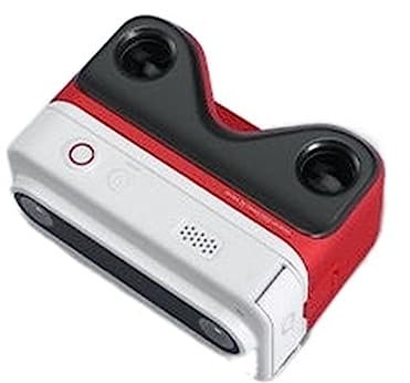 MZZYG Cámara de acción Cámara 3D Deportes cámara Digital VR Stand-up vlog HD(White)